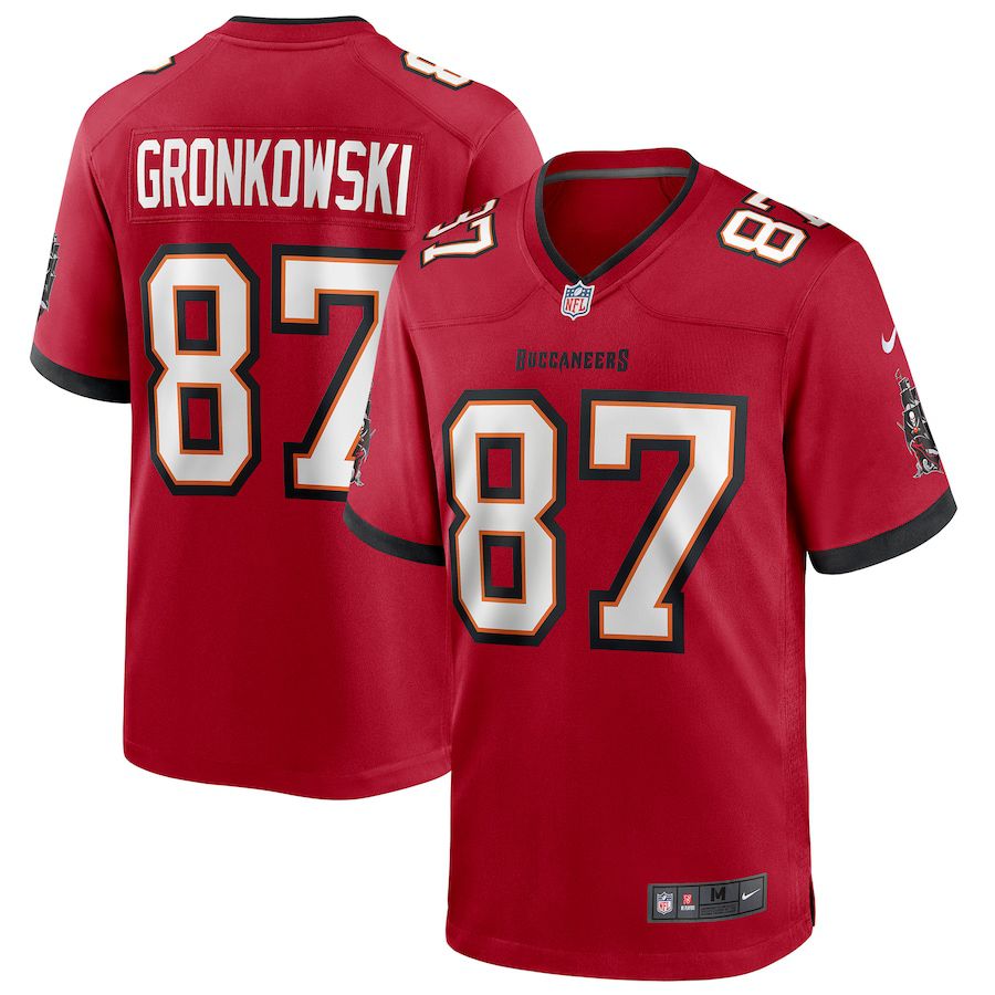 Men Tampa Bay Buccaneers 87 Rob Gronkowski Nike Red Game NFL Jersey